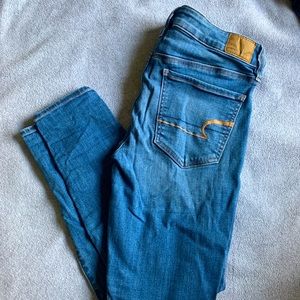American Eagle blue Next Level Stretch skinny jeans